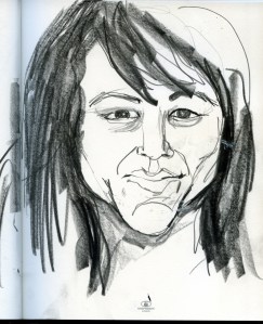 Jamie Winstone's chin trick This young lady took pouting to a new level.